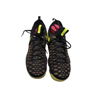 Nike KD 9 Unlimited Black Volt Multicolor Mens Size 10 Basketball Shoes